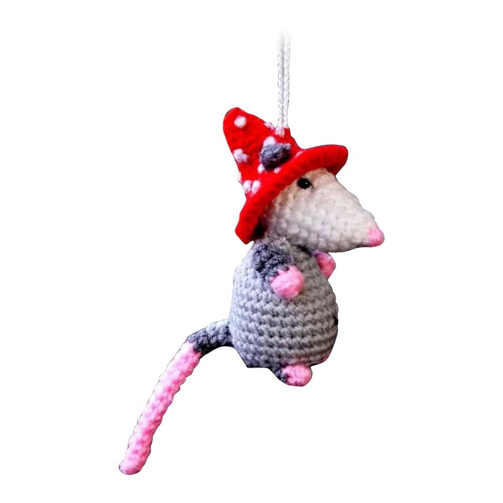 Pendant Car Hanging Ornament Crochet Screaming Possum Ornament Car Mirror Decor  Rearview Mirror