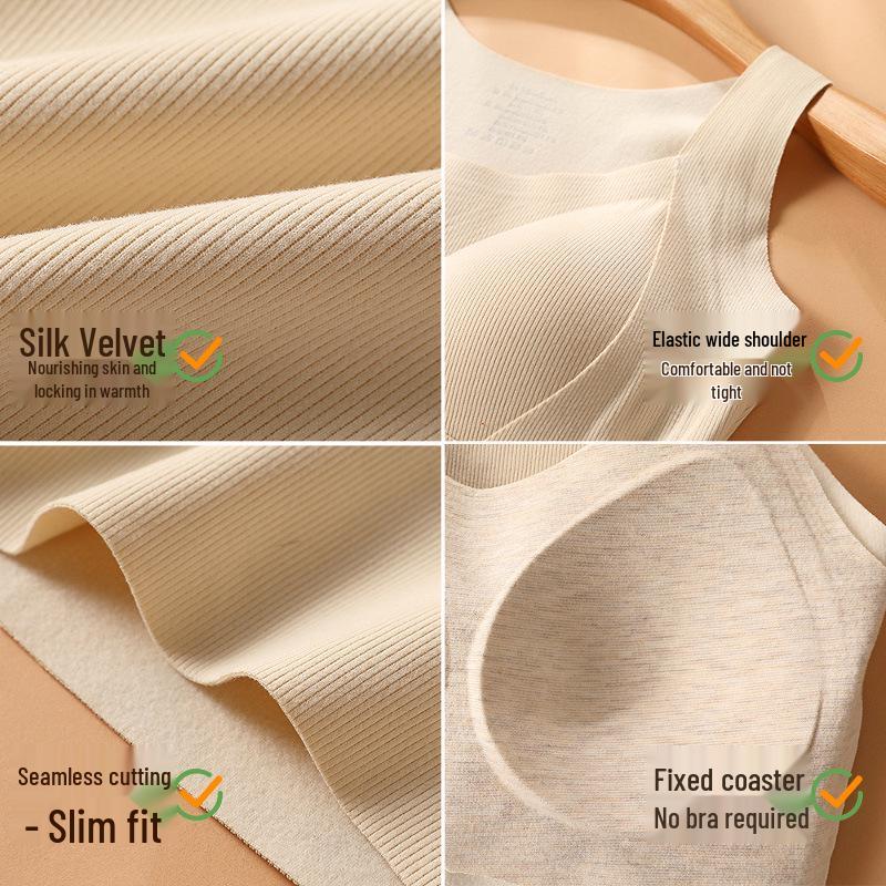 Dámské termální tílko s vlnou a hedvábím a všitými prsními vycpávkami