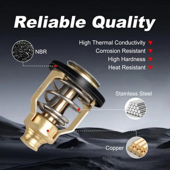 1x Thermostat for Yamaha 75hp-250hp 4-Stroke Outboard Motors 7F-12411-01-00