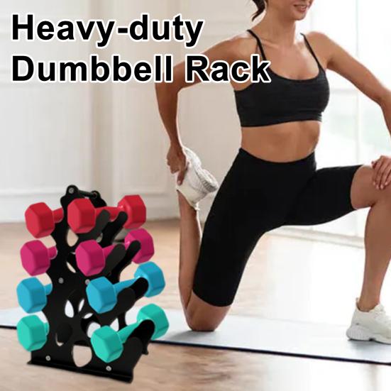 Yousheng 4-Tier Dumbbell Rack Heavy Duty Weight Stand with Handle Space Saving A-Frame Metal Home Gym Workout Dumbbell Holder