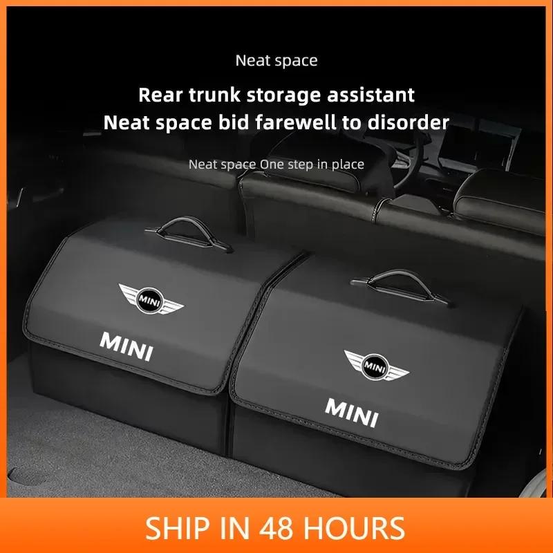 -Car Emblem Storage Box Foldable Auto Trunk Organizer Bag For BMW MINI Cooper S JCW WORKS One Countryman R58 R57 R56 R55 F55 F56