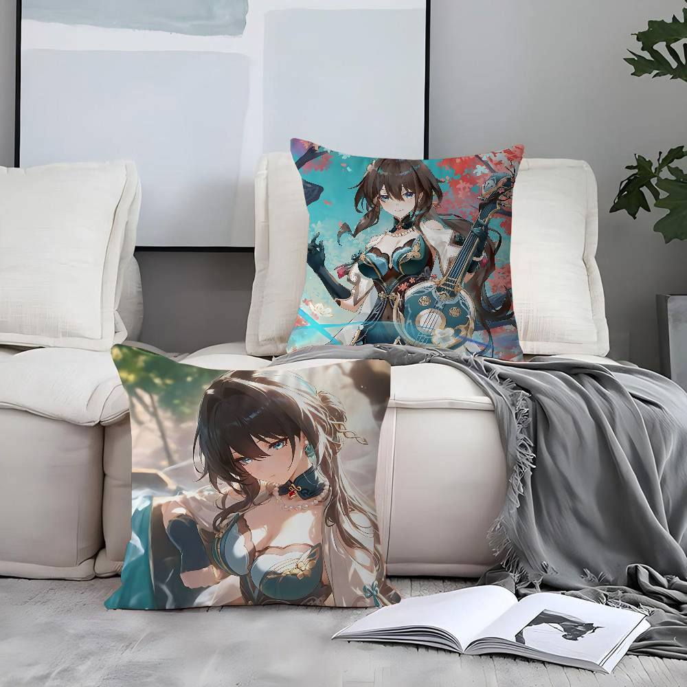 ANIME R-Ruan Mei Ahornblatt Design Kissenbezug Fröhliche Herbsternte Dekor Feiertagsdekoration Kissenbezug