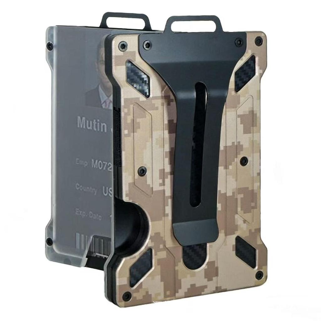 Nuovo stile Custodia Porta Badge Lavoro in Metallo RFID Trasparente con Clip