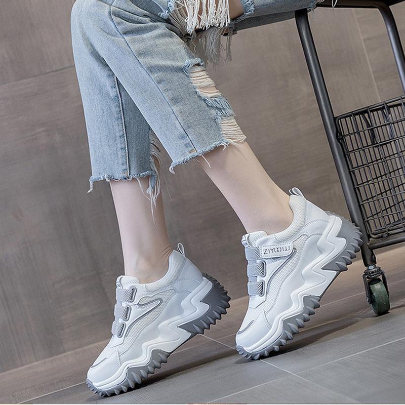 Girls Comfortable Flat Platform,Women Students Breathable Casual Elevator Shoes