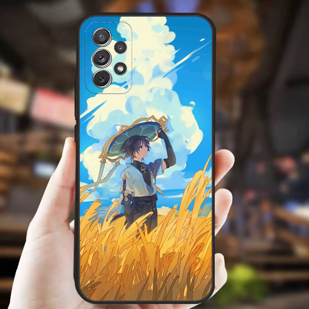 Scaramouche Genshin Impact Phone Case For Samsung S25,S24,S21,S22,S23,S30,Ultra,S20,Plus,Fe,Lite,Note,10,9,5G Black Cover