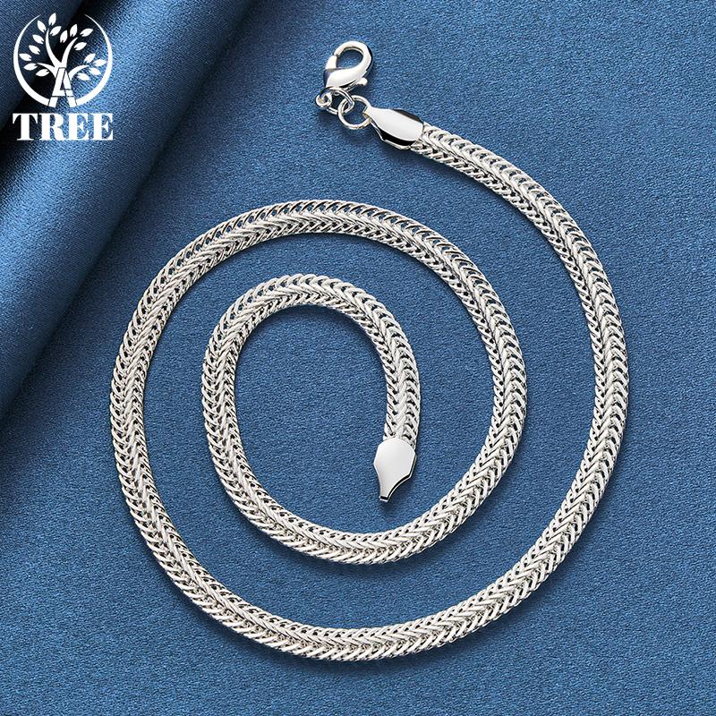 Lanț de oase de șarpe AliZero din argint 925, colier de 20 inci, bijuterii de modă pentru nuntă