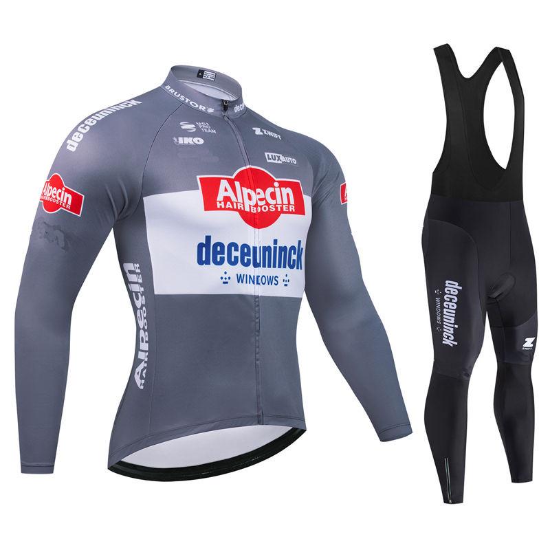 2026 Alpecin Team Atmungsaktives Langarm Herren Radtrikot Set MTB Fahrradbekleidung Herbst Fahrradkleidung Maillot Ropa Ciclismo