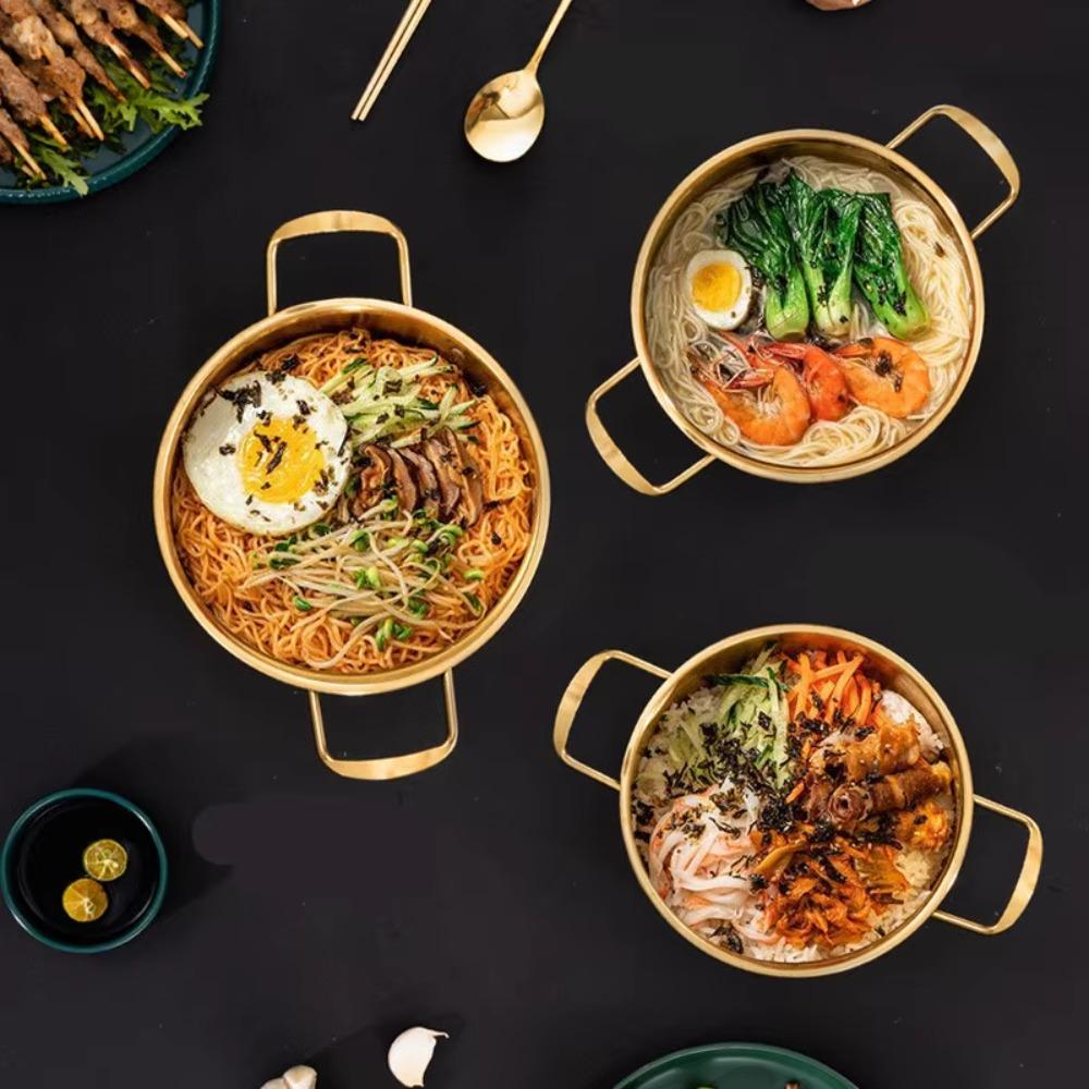 Double Handle Noodle Cooker Deepened Stew Pot Multipurpose Soup Cooking Pot  Porridge