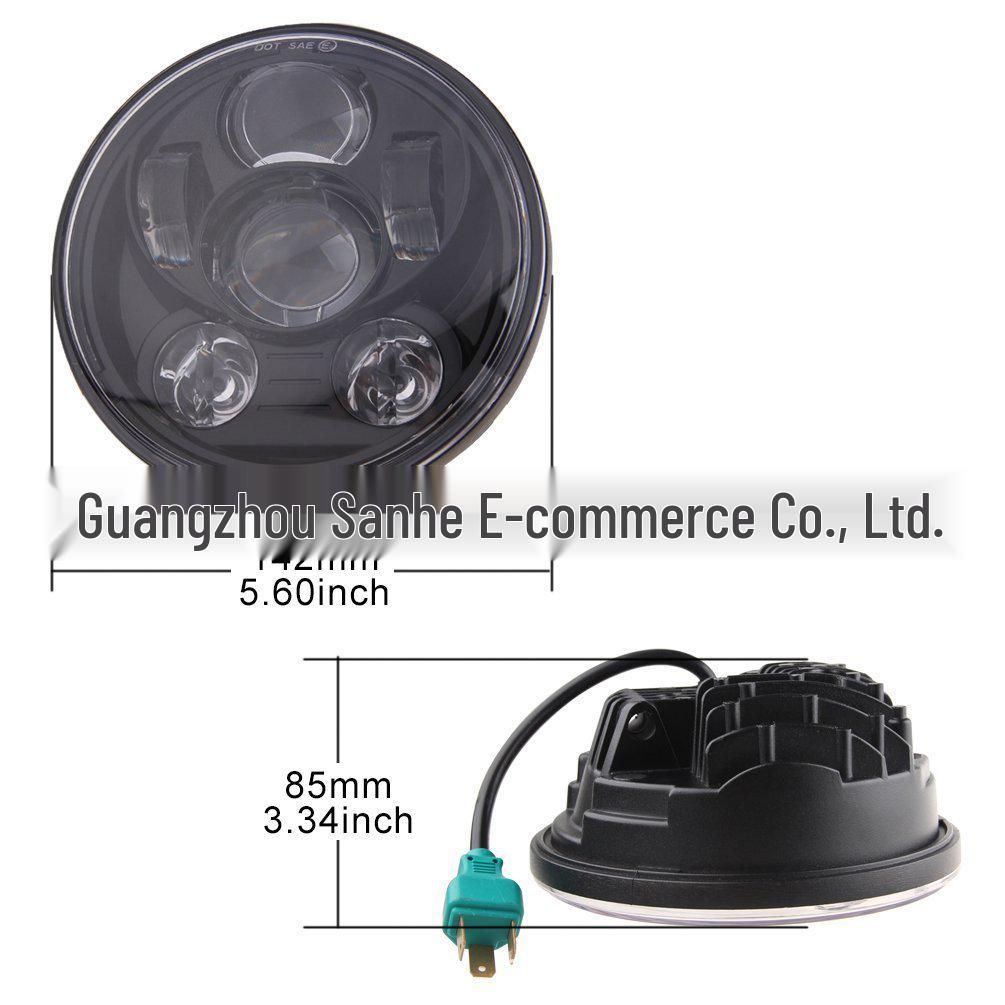 Harley-Compatible 45W 5.75" Motorcycle High/Low Beam Headlight