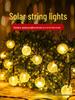 Colorful Solar Waterproof Lights for Outdoor Decoration - Camping, Picnic, Garden, Balcony, Courtyard, and Hanging Tree Atmosphere.