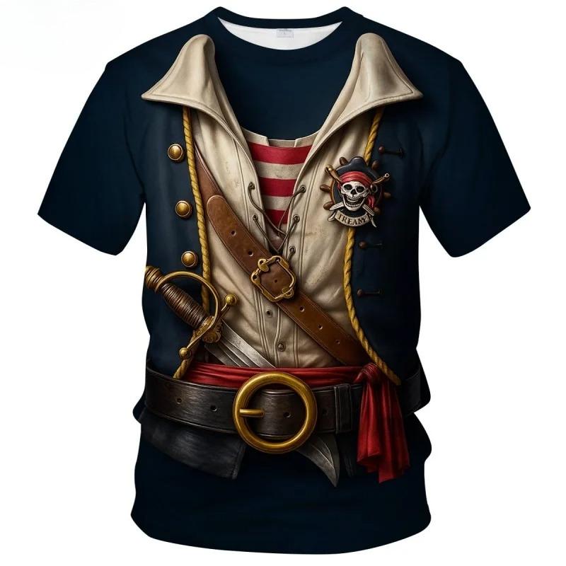 3D Printed Cosplay T-Shirt Men Summer Fashionable Loose Comfortable Casual Short Sleeve Round Neck Soft Breathable T-shirt