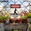 Vintage Warning Metal Tin Sign Chic Baseball Players Only Metal Signs for Man Cave Farm Garden Home Wall Decor Plaque