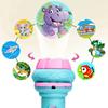 Kids Cartoon Projector Flashlight with 10 Cards 80 Patterns, Bedtime Educational Projection Night Light Toy for Toddler Boys Girls