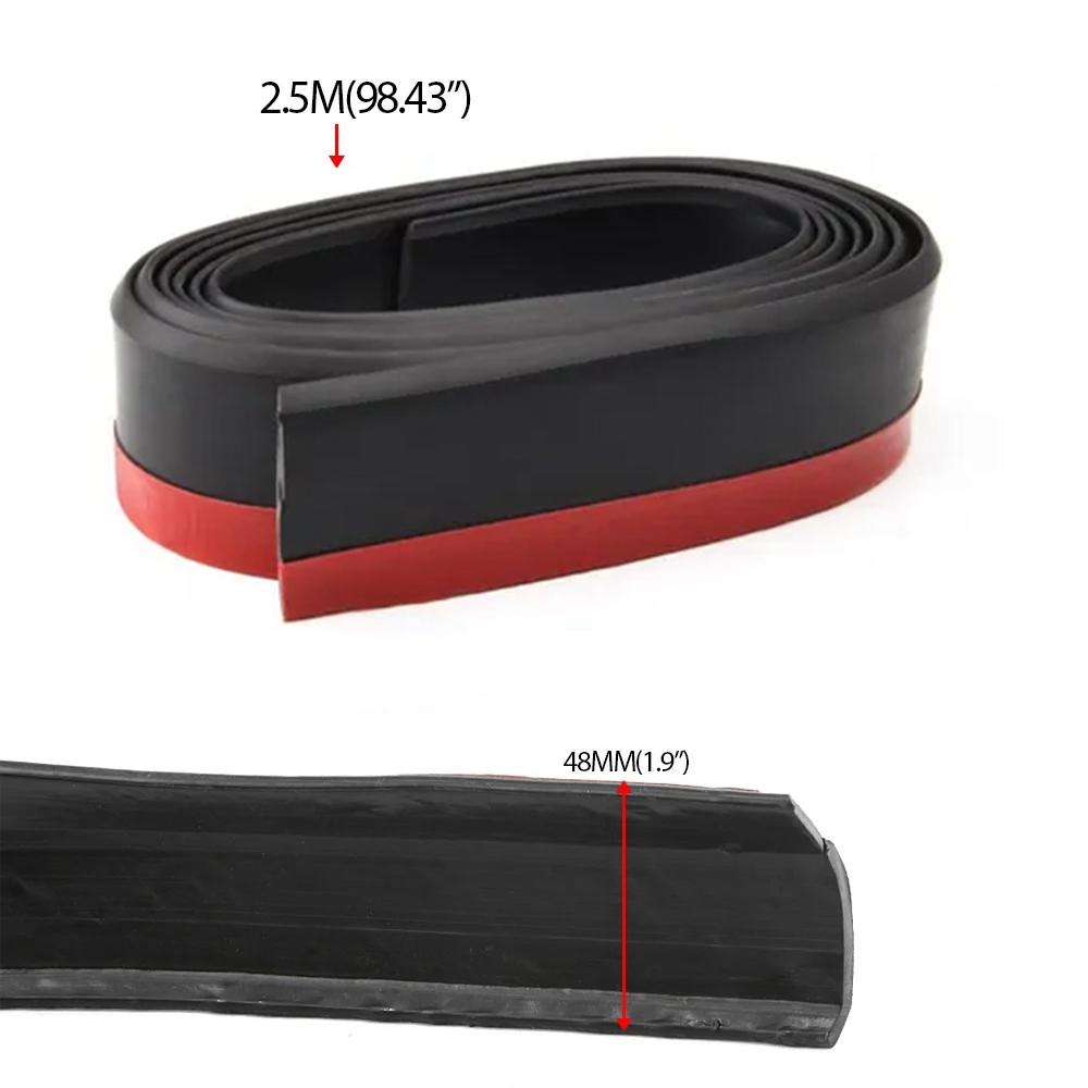 2,5M Bil Främre Stötfångare Läpp Gummi Universell Stötfångarskydd kolfiber Gummi Bil Stötfångarskydd Främre Stötfångare