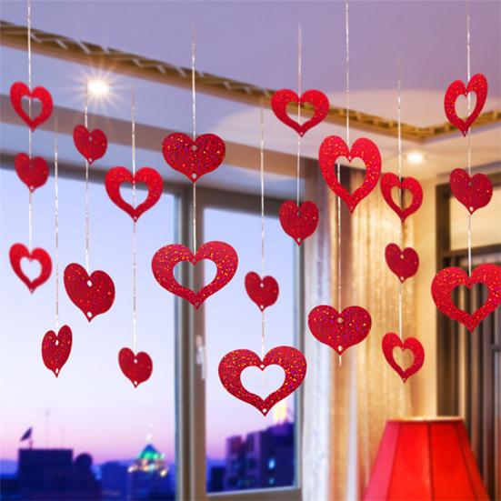 1 Set Nice-looking Balloon Glitter Pendant Easy Use Plastic Heart Shape DIY Balloon Sequin Ornament for Wedding