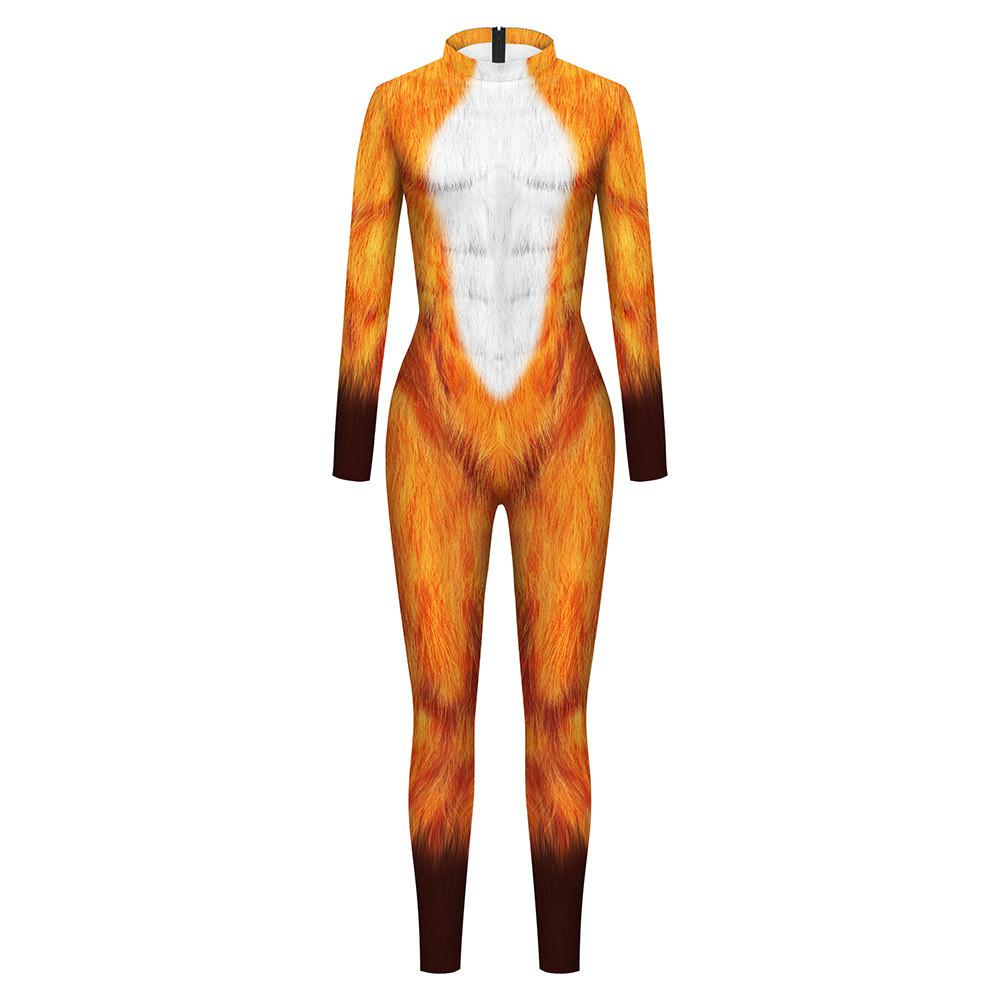 Halloween Animal Print Cosplay Suit For Women With Polyester Fabric For Costume Parties