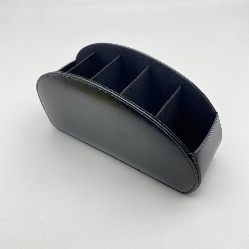PU Leather Remote Control and Cosmetics Storage Box for Home or Office