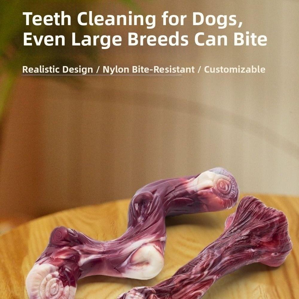 Simulation Bone Dog Chew Nylon Teeth Cleaning S-shaped Chew Toys Eco-Friendly Training Indestructible Dog Bone Medium Dogs