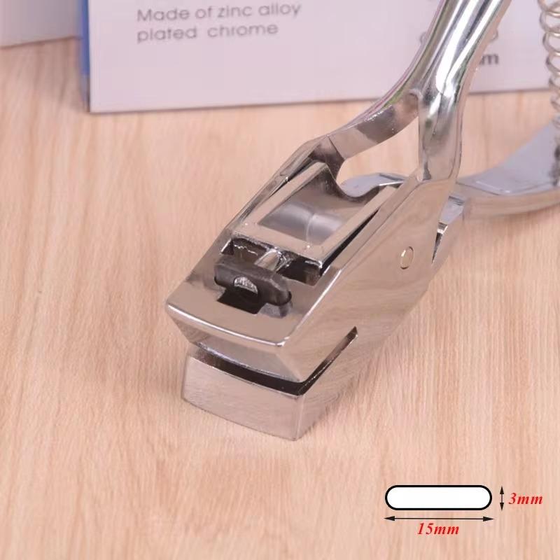 Fromthenon Badge ID Card Hole Puncher Oval Slot Punch Paper Cutter Planner Scrapbooking Tool Office Stationery School Supplies