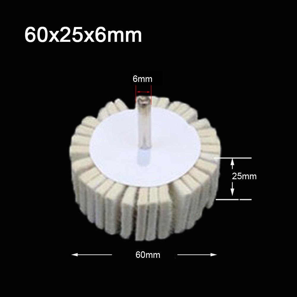 Efficient Polishing Tool 6mm Shank Polishing Head Wool Polishing Wheel