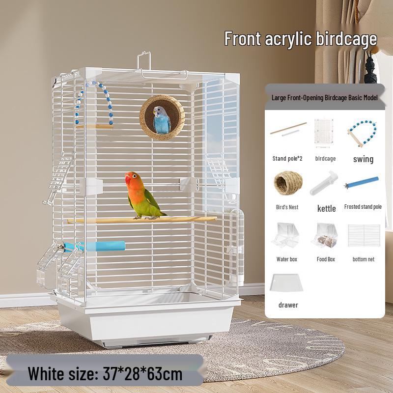 Luxury Birdcage with Breeding Box for Parrots and Budgies - Large Aviary for Cockatiels, Mynas, and More