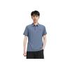 Li Ning Plain Pullover Sports Polo Shirt Men tops Dust-Blue APLU119-3