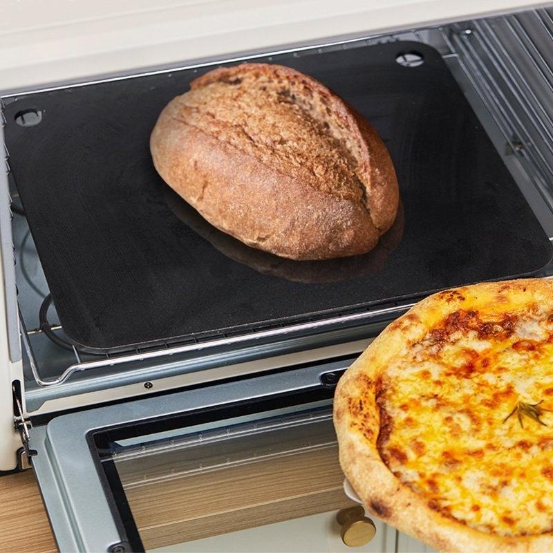 Placă de oțel pentru pizza 2026 - rezistentă la temperaturi înalte - placă de pizza cu găuri duble - placă specială pentru coacerea pâinii - grosime 6mm