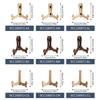 2 Pieces Sturdy Wood Display Stands for Plates and Sculptures Suitable for Any Decoration Elegant Styles Various Sizes
