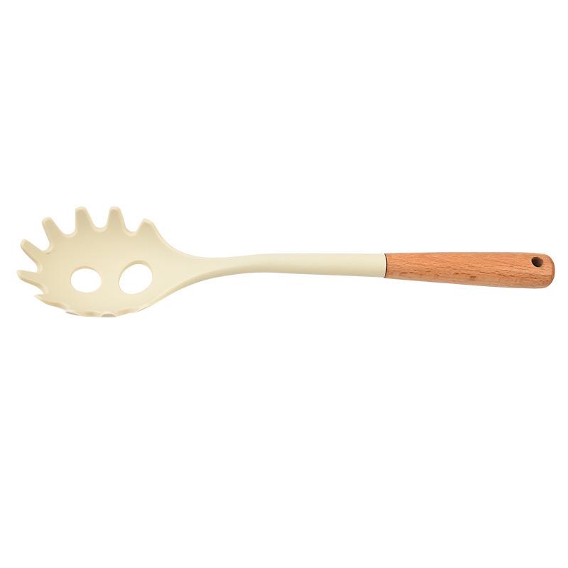 Nordic Style 4-Piece Silicone Kitchen Tool Set with Wooden Handles