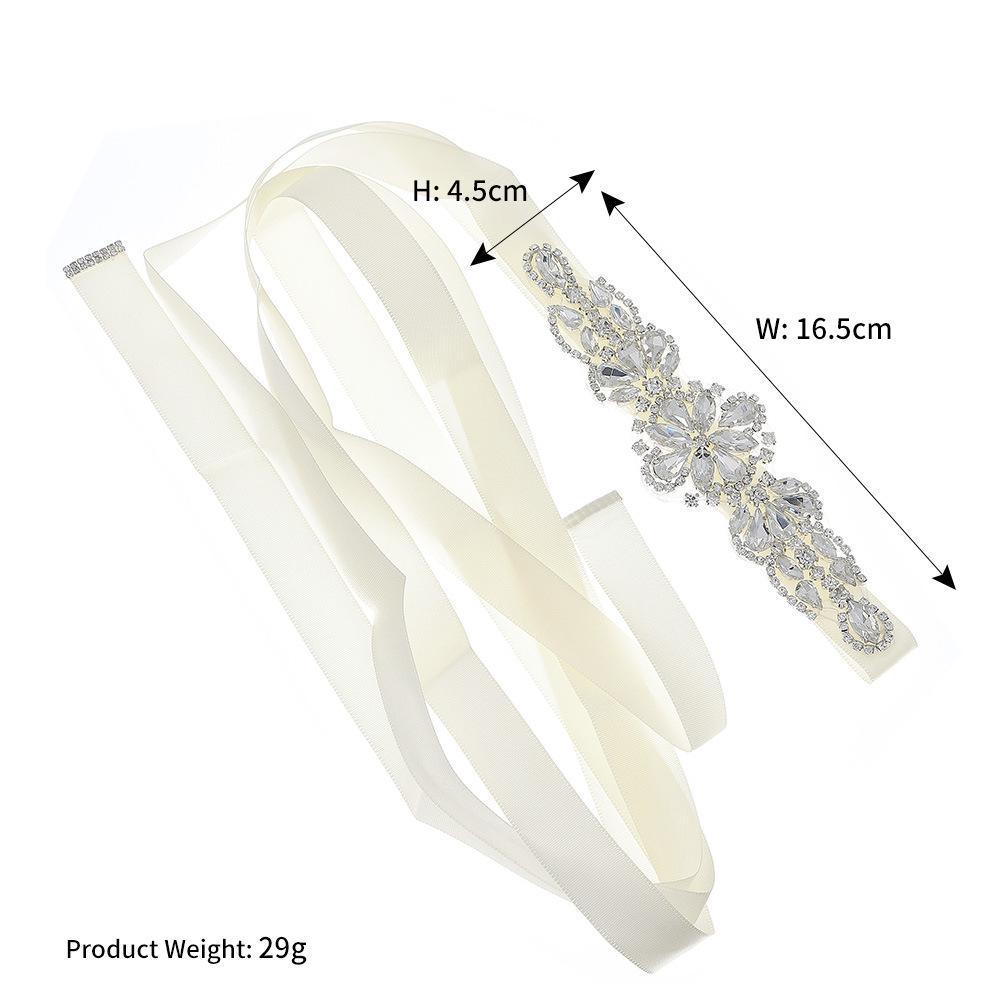 

Европейский и американский пояс для невесты с ручной вышивкой стразами 16.5 x 4.5 cm