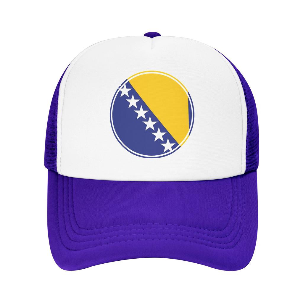 Bosnia and Herzegovina Flag Mesh Baseball Cap Unisex Women HipHop Trucker Worker Cap Hat Adjustable Summer Trucker Caps