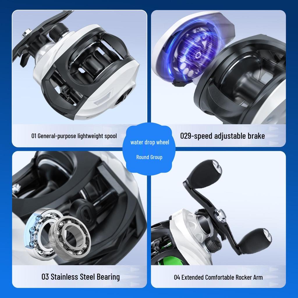 Lightweight 70g Soft Action Winter Ice Fishing Rod Set with Lure and Baitcasting Reel for Crucian Carp and Raft Fishing.