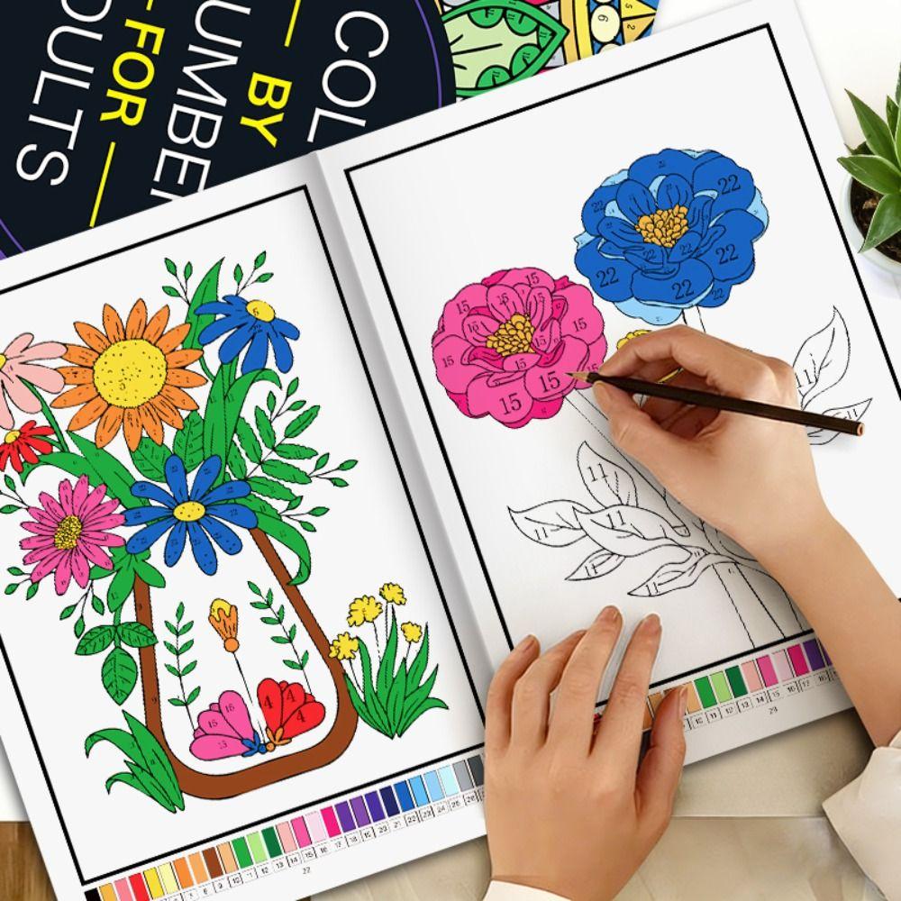 DIY Painting Color By Number Book Number Painting Drawing Painting Book Gifts