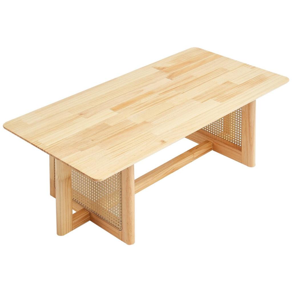 Rattan Coffee Table Rectangle Rattan Coffee Table 1-Tier for Living Room