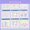 Jeu Amusant de Bobinage de Fil sur Planche en Bois Formes Cognition Jouets Puzzle pour Enfants Ensemble Pour le Développement de la Petite Enfance et l'Apprentissage Physique