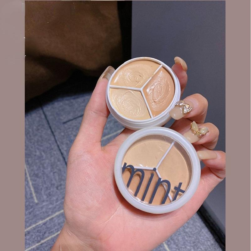 1PC 3 Color Concealer Palette Cream Multifunction Waterproof Texture Covers Acne Dark Circles