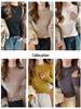 Women's Stand-up Collar Long Sleeve Base Layer Top for Spring, Autumn, and Winter
