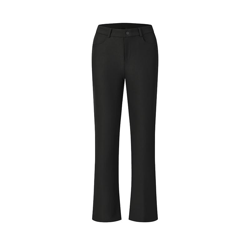 FILA Golf Series Simple Solid Color Comfortable Versatile Woven Casual Pants Women bottoms Deep-Black A11W615806FBK