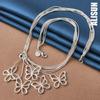 925 Sterling Silver Snake Chain Butterfly Necklace Fashionable Wedding Jewelry