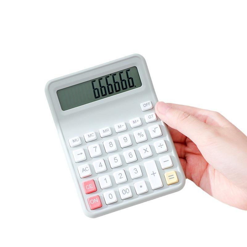 People's Education 10-Digit Synchronous Calculator in Dopamine Color – Multifunctional Office Tool for Elementary Students