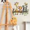 Self-adhesive Wall Stickers Cute Little Animals Sitting On Branches for Kids Room Bedroom Home Decor