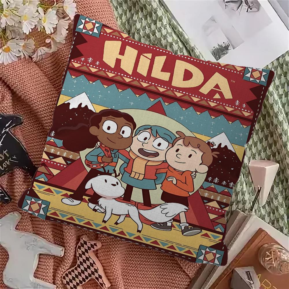 Animated TV Series H-Hilda Pillow Cushion Cover Pillowcase Living Room Sofa Home Decor Customized