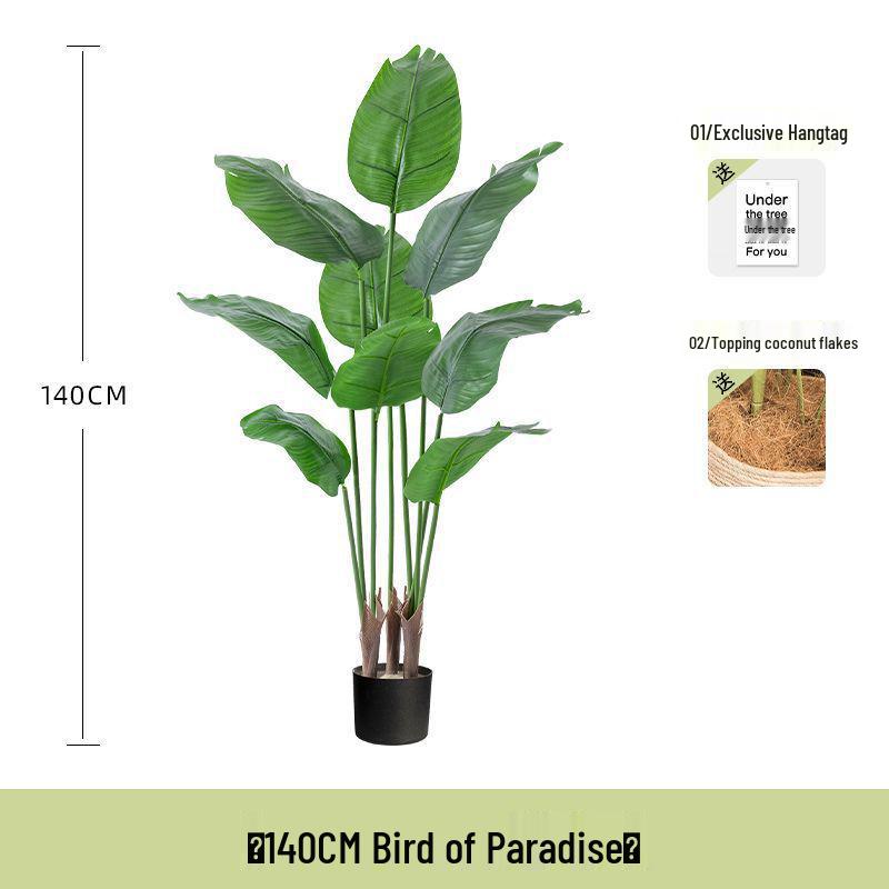 Bird of Paradise Indoor Artificial Floor Plant - Luxurious Bionic Greenery Decor for Living Room