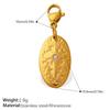 Personalized Retro Style Engraved Three-Dimensional Cross Series Lobster Buckle Pendant Stainless Steel Gold Diy Accessories