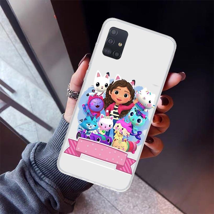 Cartoon Gabbys Dollhouse Phone Case For Samsung Galaxy A12 A52S A42 A32 A22 A51 A50 Note 20 Ultra 10 S10 Plus A71 A70 A31 A30 A1