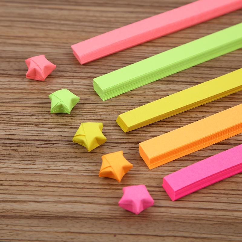 4 Color Mixing Set Star Papers Lucky Star Origami Paper Strips DIY Handmade Orgami Paper Craft Paper