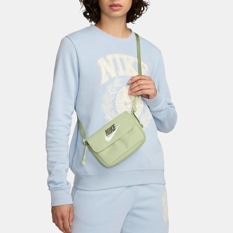 Nike Fabric Shoulder Bag, Crossbody Bag Unisex Light Olive Green Gray Casual FQ5815-371