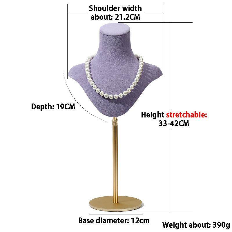 

Luxury Jewelry Display Stand Portrait Neck Necklace Display Rack Showcase Necklace Displays Holder Live Streaming Shooting Props