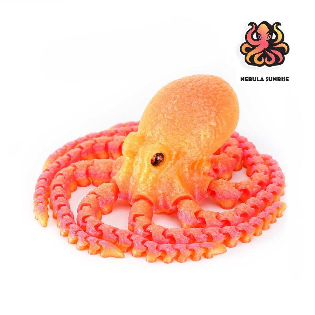 3D Printed Articulated Octopus – Poseable Tentacles Desk Toy, Eco-Friendly PLA Sculpture, Unique Gift for Kids & Adults