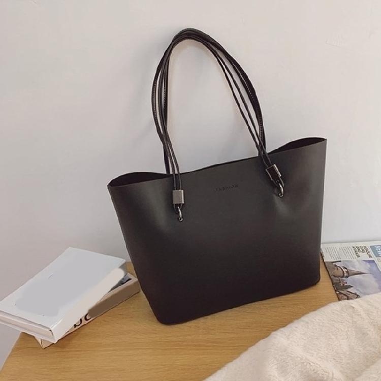 Handbag PU Bag for Girl Women Large Capacity Shopping Bag Versatile Shoulder Bag